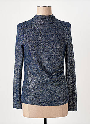 Top elasticitate mâneci lungi albastru BSB femeie