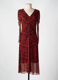 Rochie midi mâneci lungi mâneci lungi portocaliu ICHI femme
