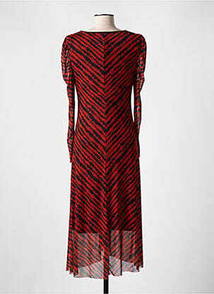 Rochie midi mâneci lungi mâneci lungi portocalie ICHI femeie