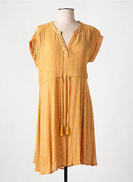 Rochie scurtă croială fluidă mâneci scurte galben MOLLY BRACKEN femme