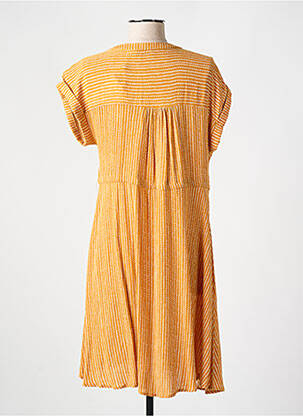 Rochie scurtă croială fluidă mâneci scurte galben MOLLY BRACKEN femeie