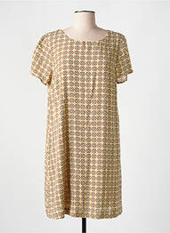 Rochie scurtă mâneci scurte mâneci scurte bej SURKANA femeie