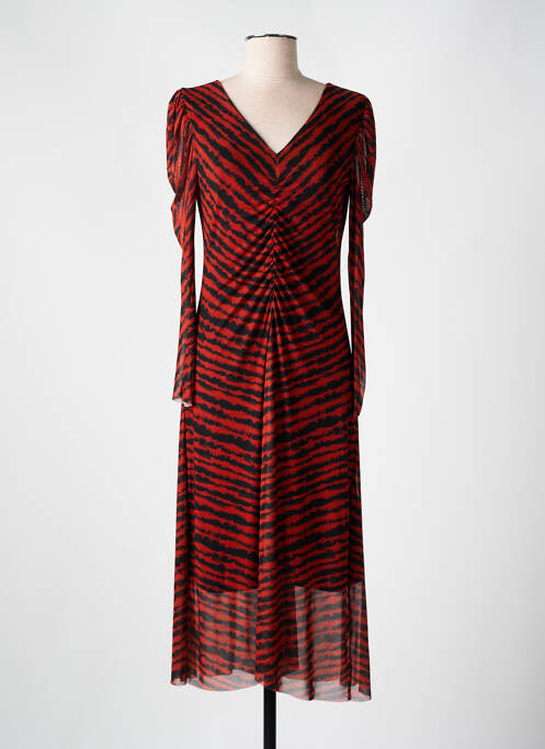 Rochie midi portocaliu ICHI femeie