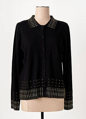 Vestă cu mâneci lungi negru LEO & UGO femeie