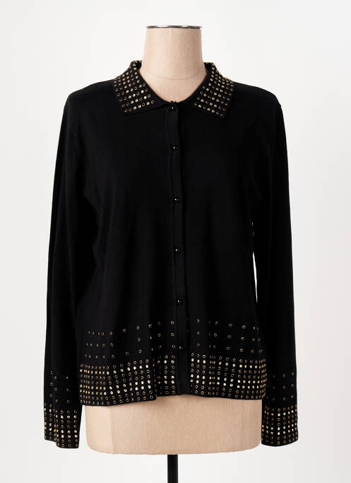 Vestă cu mâneci lungi negru LEO & UGO femeie