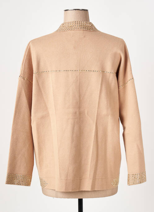 Vestă cu mâneci lungi bej LEO & UGO femeie
