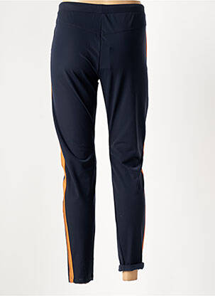 Pantalon slim talie elastică mărime normală albastru HBT femeie