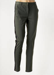 Pantalon slim țesătură poplin mărime normală verde HBT femme