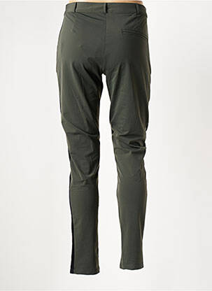Pantalon slim țesătură poplin mărime normală verde HBT femeie