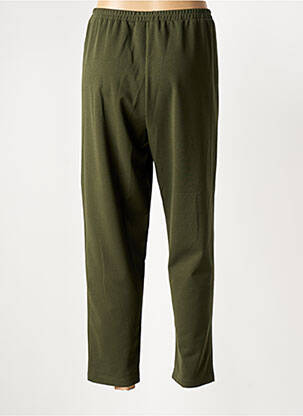 Pantalon slim talie elastică mărime normală verde FRANCK ANNA femeie
