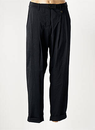 Pantalon larg țesătură poplin mărime normală negru LOLA CASADEMUNT femeie