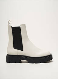 Botine/ghete material neted toc de 4 la 6 cm alb BARBARA BUI femme