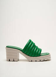 Mulete/saboți țesătură satinată toc de 7 la 9 cm verde KENNEL UND SCHMENGER femme