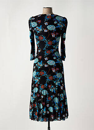 Rochie midi imprimeu floral mâneci lungi albastru DIANE VON FURSTENBERG femeie