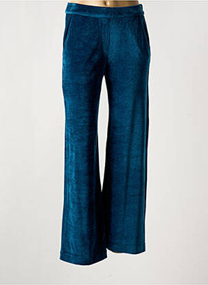 Pantalon larg buzunare mărime normală albastru MAJESTIC FILATURES femeie