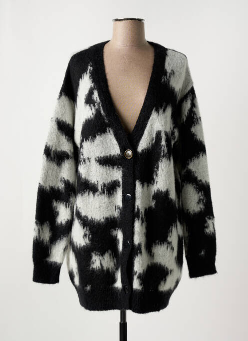 Vestă cu mâneci lungi închidere cu nasturi pe față negru MALIPARMI femme