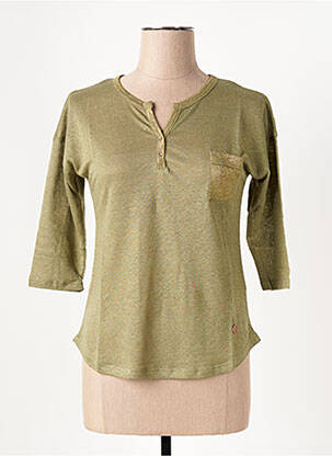 Tricou mâneci 3/4 mâneci 3/4 verde LE BOUDOIR D'EDOUARD femeie
