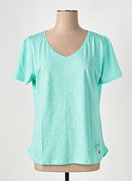 Tricou guler în v mâneci scurte verde LE BOUDOIR D'EDOUARD femeie