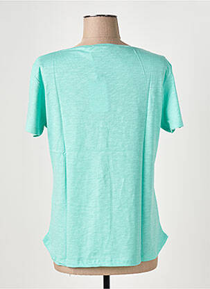 Tricou guler în v mâneci scurte verde LE BOUDOIR D'EDOUARD femeie