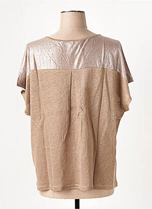 Tricou croială dreaptă mâneci scurte maro LE BOUDOIR D'EDOUARD femeie
