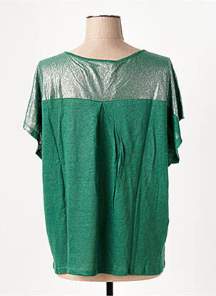 Tricou croială dreaptă mâneci scurte verde LE BOUDOIR D'EDOUARD femeie