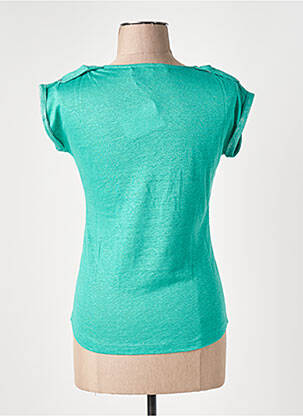 Tricou guler în v mâneci scurte verde LE BOUDOIR D'EDOUARD femeie