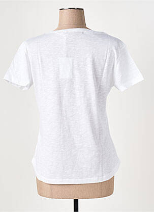 Tricou guler în v mâneci scurte alb LE BOUDOIR D'EDOUARD femeie