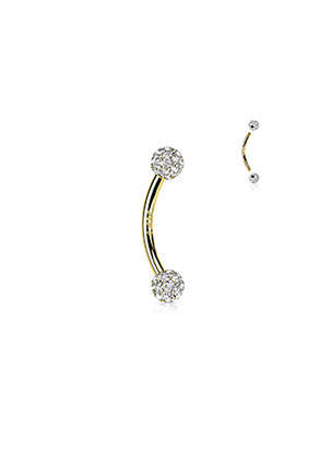 Piercing ornament oxid de zirconiu auriu TATA GISELE femeie
