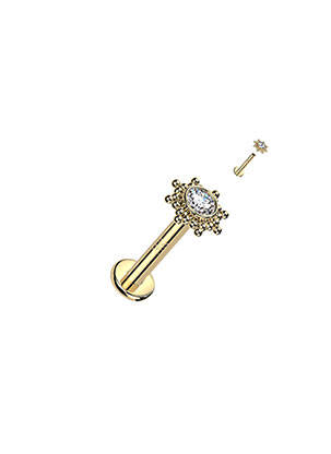 Piercing ornament oxid de zirconiu auriu TATA GISELE femeie