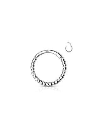 Piercing închidere cu închizătoare tip clips argintiu TATA GISELE femeie
