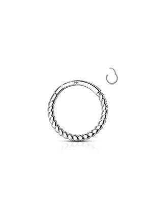Piercing închidere cu închizătoare tip clips argintiu TATA GISELE femeie