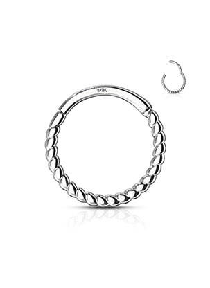 Piercing închidere cu închizătoare tip clips argintiu TATA GISELE femeie