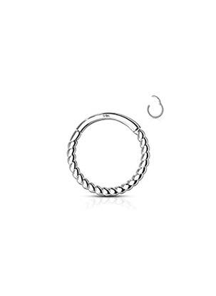 Piercing închidere cu închizătoare tip clips argintiu TATA GISELE femeie