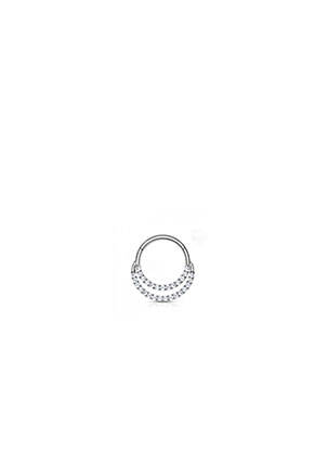Piercing ornament oxid de zirconiu argintiu TATA GISELE femeie