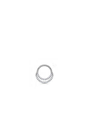 Piercing ornament oxid de zirconiu argintiu TATA GISELE femeie