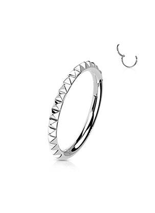 Piercing închidere cu închizătoare tip clips argintiu TATA GISELE femeie