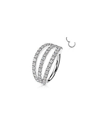 Piercing ornament oxid de zirconiu argintiu TATA GISELE femeie