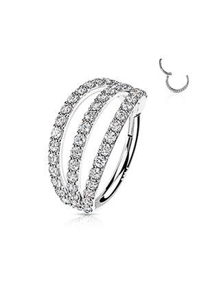 Piercing ornament oxid de zirconiu argintiu TATA GISELE femeie