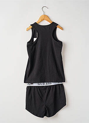 Pijamale scurte guler rotund negru GUESS fată