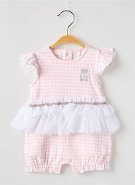 Salopetă pentru bebeluși țesătură poplin roz GUESS fille
