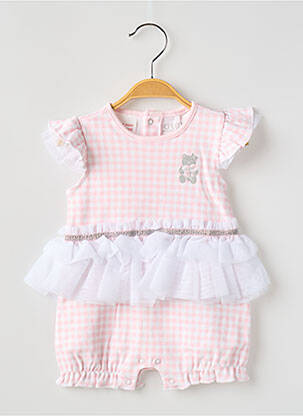 Salopetă pentru bebeluși roz GUESS fată