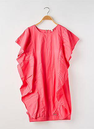 Rochie scurtă căptușeală mâneci scurte roz GUESS fată