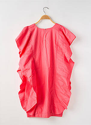 Rochie scurtă căptușeală mâneci scurte roz GUESS fată