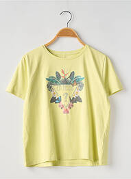 Tricou croială cambrată mâneci scurte verde GUESS fille