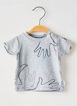 Tricou imprimeu fantezie mâneci scurte gri NOPPIES băiat
