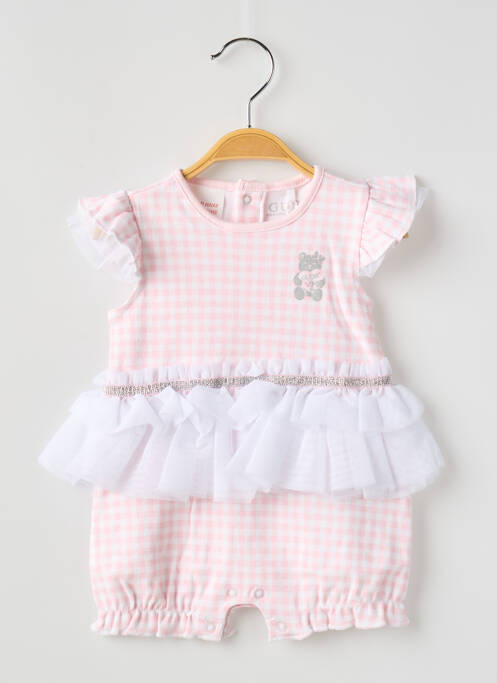 Salopetă pentru bebeluși roz GUESS fată