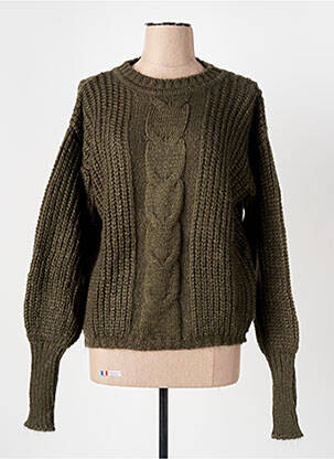 Pulover croială cambrată mâneci lungi verde LE BOUDOIR D'EDOUARD femme