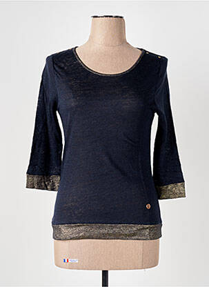 Tricou mâneci 3/4 mâneci 3/4 albastru LE BOUDOIR D'EDOUARD femeie