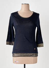 Tricou mâneci 3/4 mâneci 3/4 albastru LE BOUDOIR D'EDOUARD femeie