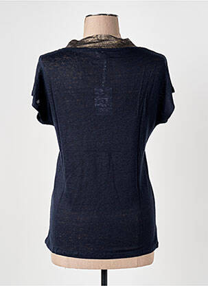 Tricou guler în v mâneci scurte albastru LE BOUDOIR D'EDOUARD femeie